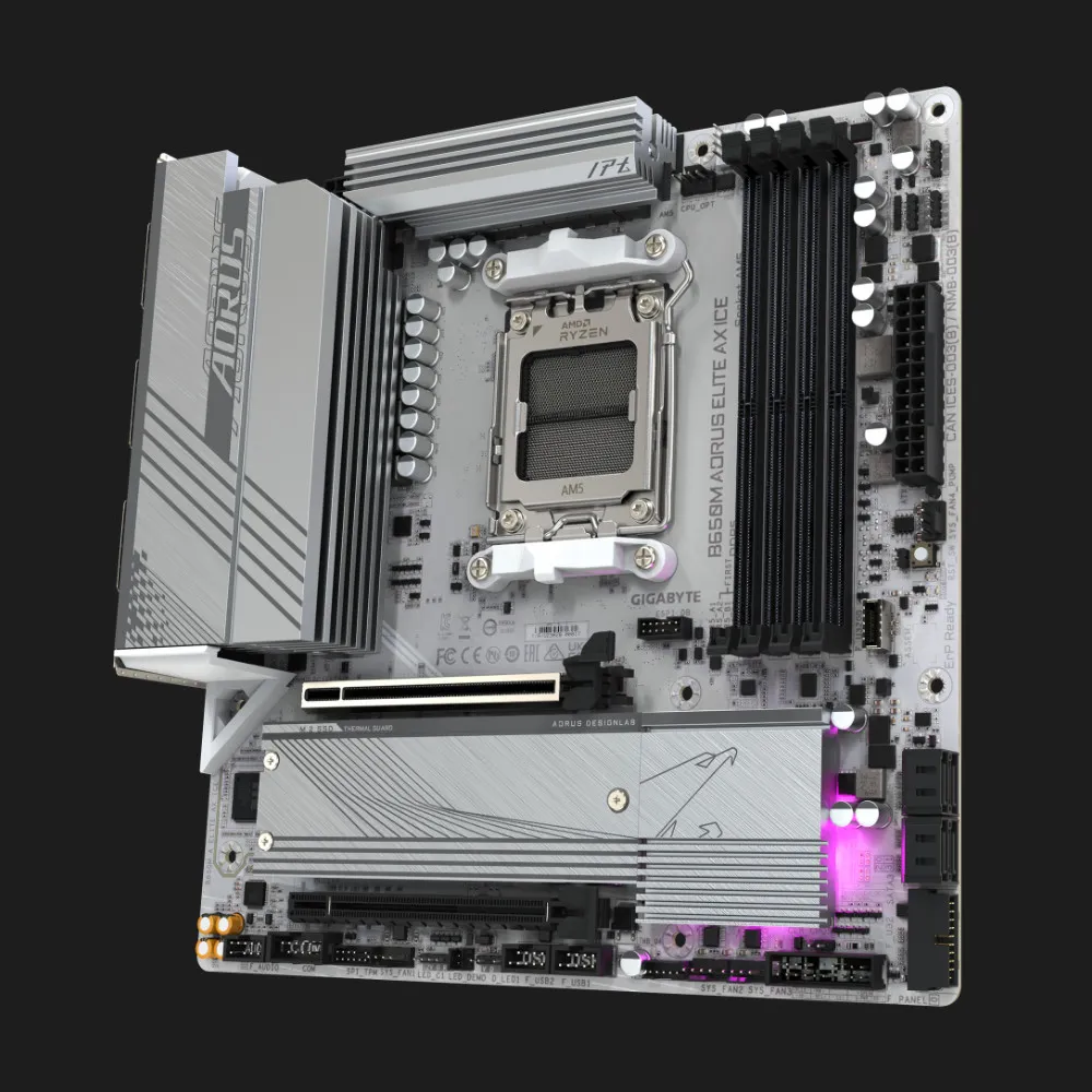 Материнська плата GIGABYTE B650M A ELITE AX ICE 1.1 (B650M A ELITE AX ICE 1.1)