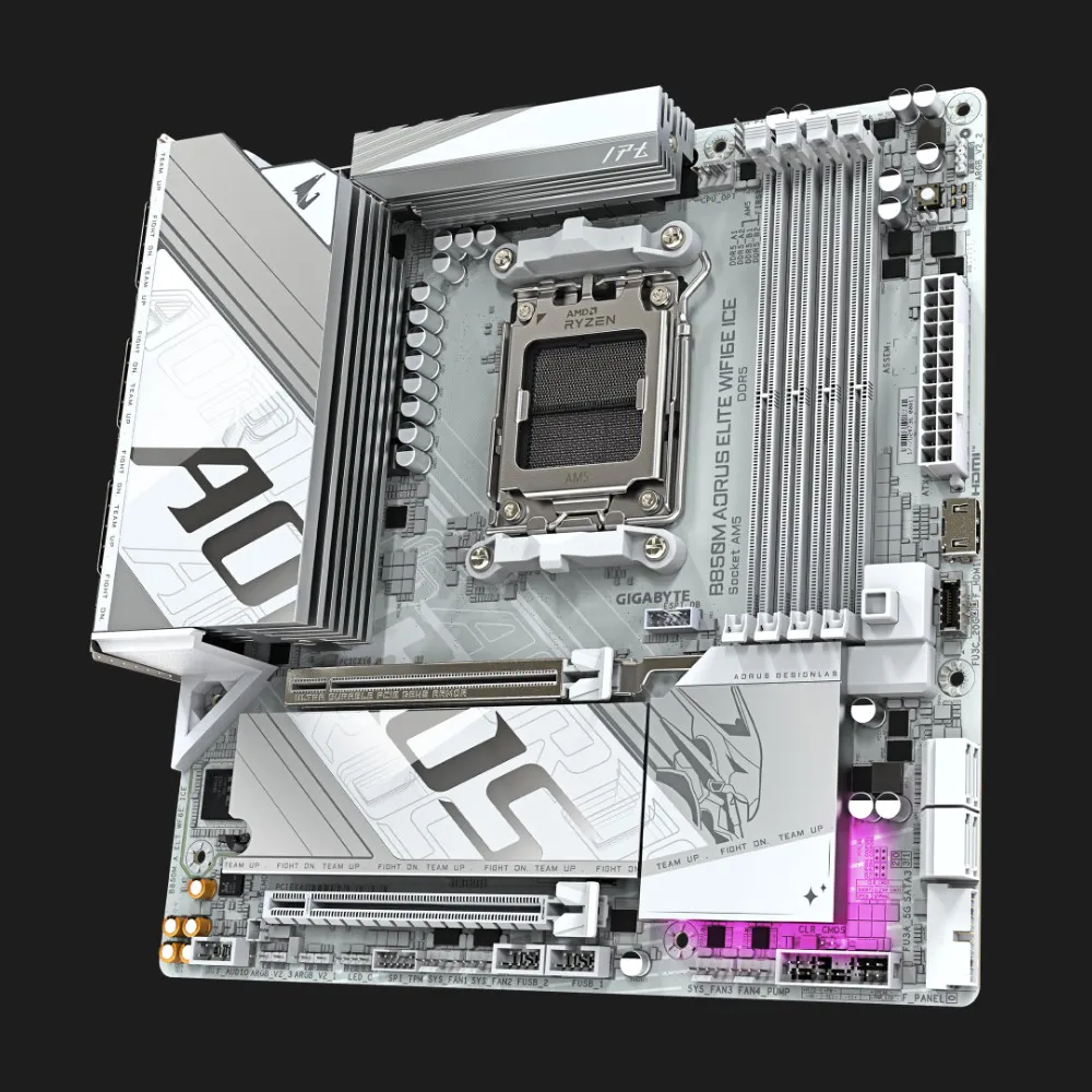 Материнська плата GIGABYTE B850M A ELITE WIFI6E ICE 1.1 (B850M A ELT WF6E ICE 1.1)