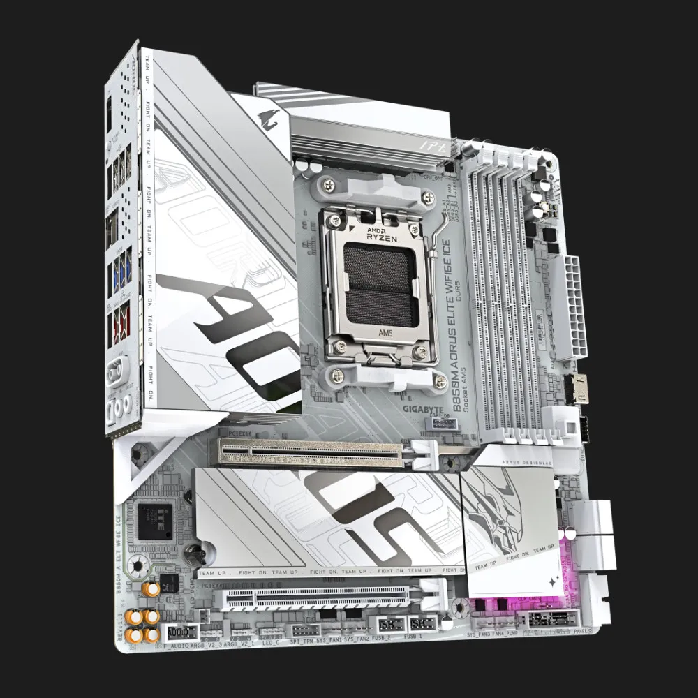 Материнська плата GIGABYTE B850M A ELITE WIFI6E ICE 1.1 (B850M A ELT WF6E ICE 1.1)