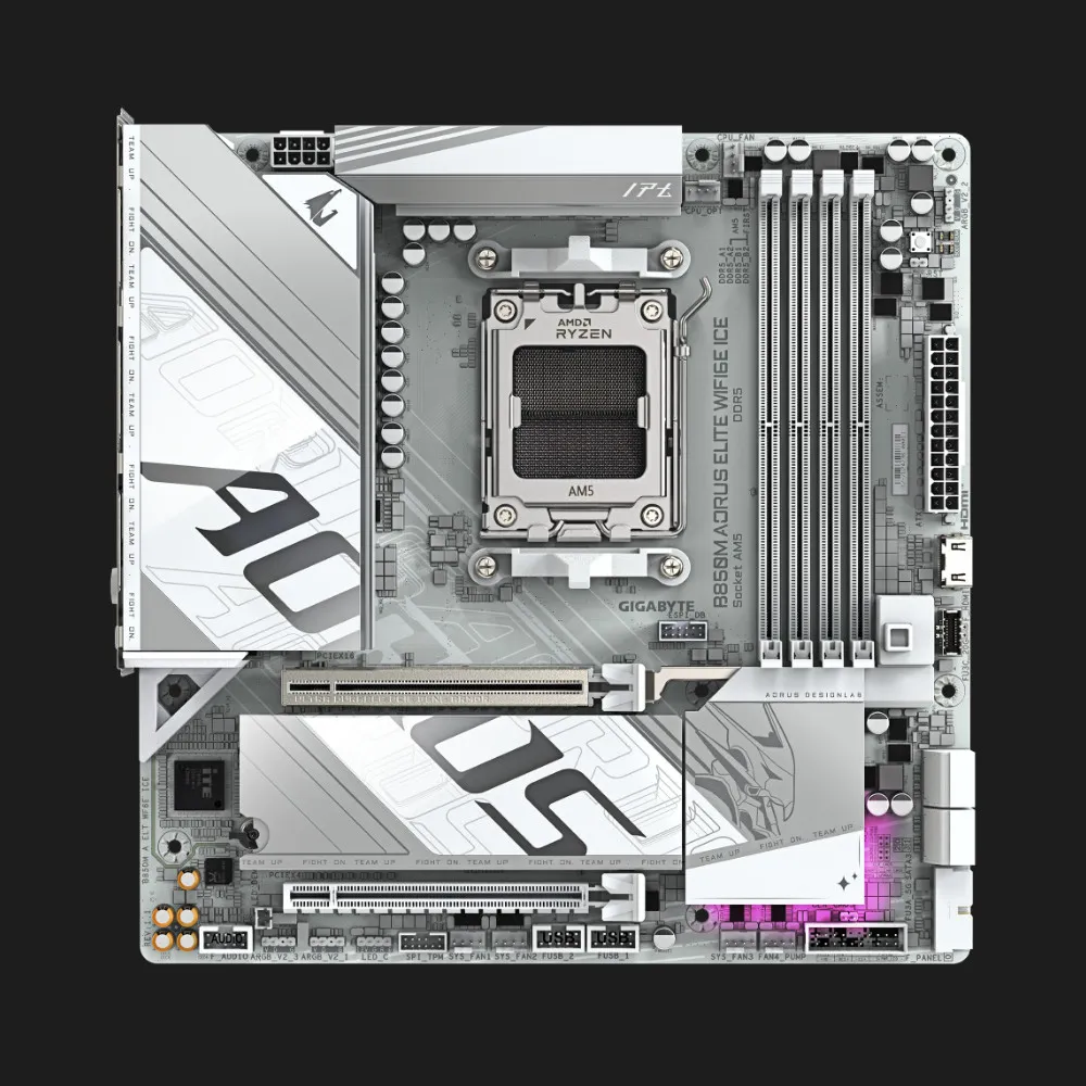 Материнська плата GIGABYTE B850M A ELITE WIFI6E ICE 1.1 (B850M A ELT WF6E ICE 1.1)