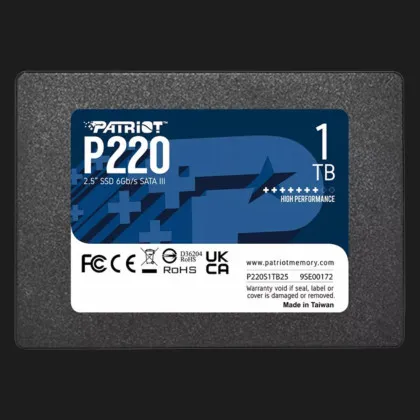 Накопичувач SSD Patriot P220 1TB SATA (P220S1TB25)