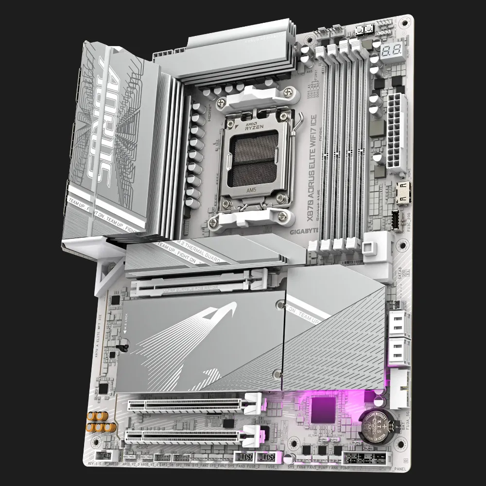Материнська плата GIGABYTE X870 A ELITE WIFI7 ICE 1.1 (sAM5) (X870 A ELITE WF7 ICE 1.1) — фото 3