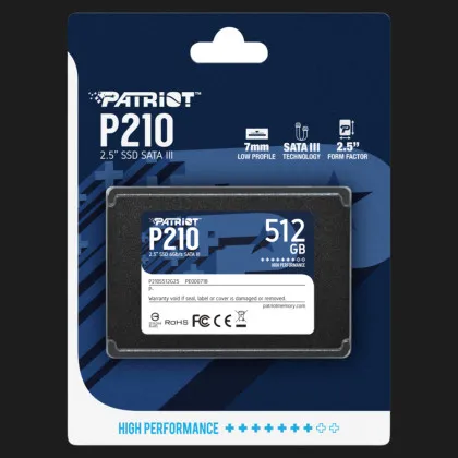 Накопичувач SSD Patriot P210 512GB SATA (P210S512G25)