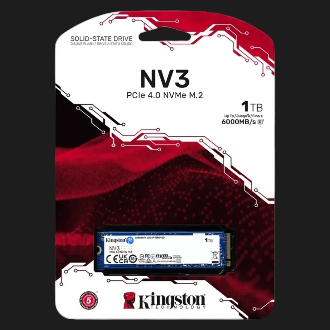 Накопичувач SSD Kingston NV3 1TB NVMe PCIe 4.0 (SNV3S/1000G)