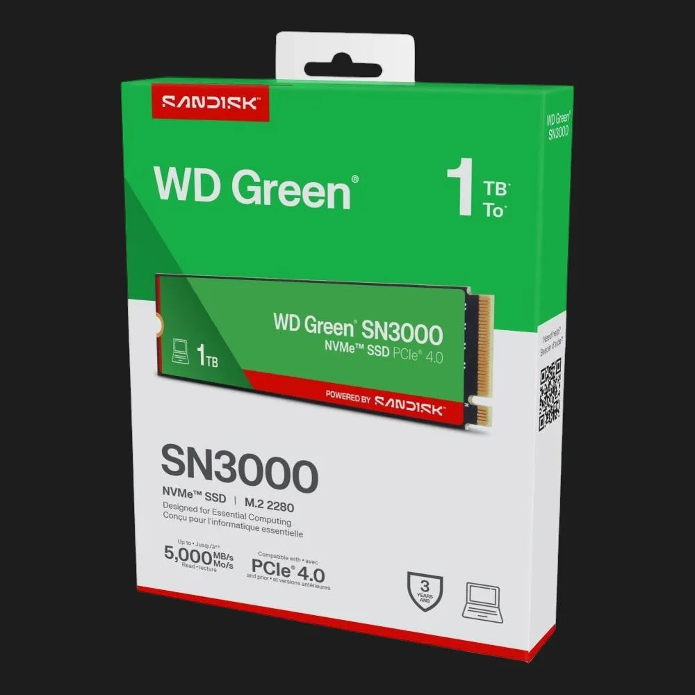 Накопичувач SSD SanDisk SN3000 1TB NVMe PCIe 4.0 (WDS100T4G0E) — фото 6