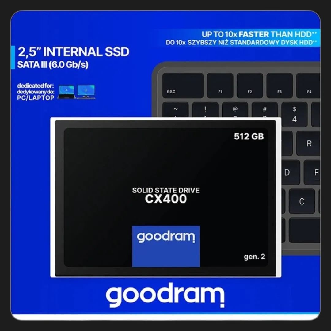 Накопичувач SSD Goodram CX400 G2 512GB SATA (SSDPR-CX400-512-G2) — фото 5
