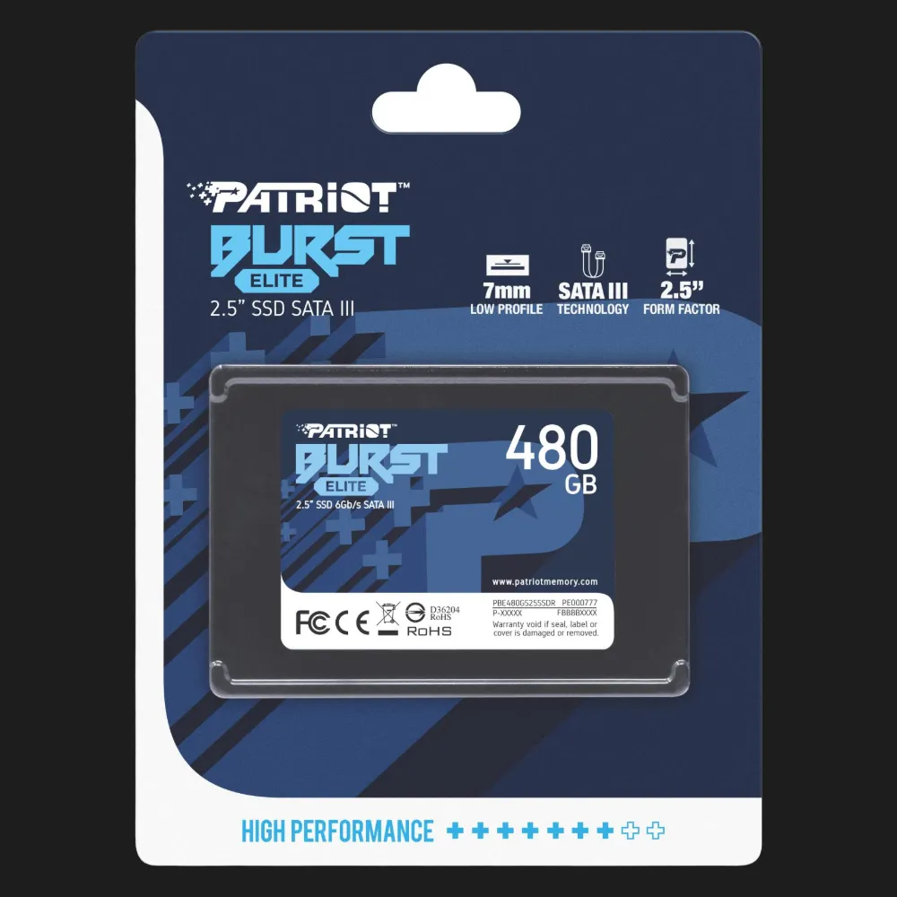 Накопичувач SSD Patriot Burst Elite 480GB SATA (PBE480GS25SSDR)