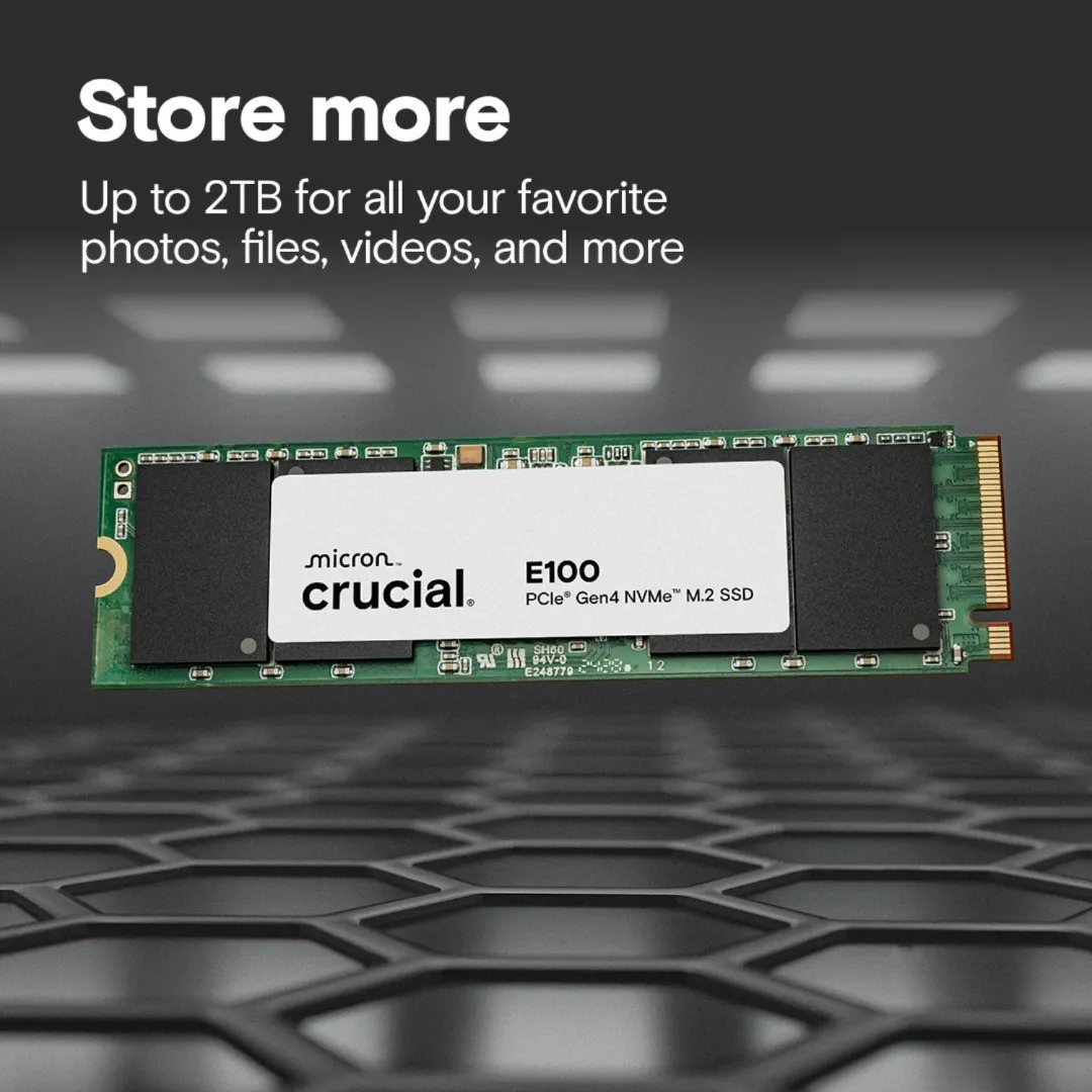 Накопичувач SSD Crucial E100 480GB NVMe PCIe 4.0 (CT480E100SSD8) — фото 2