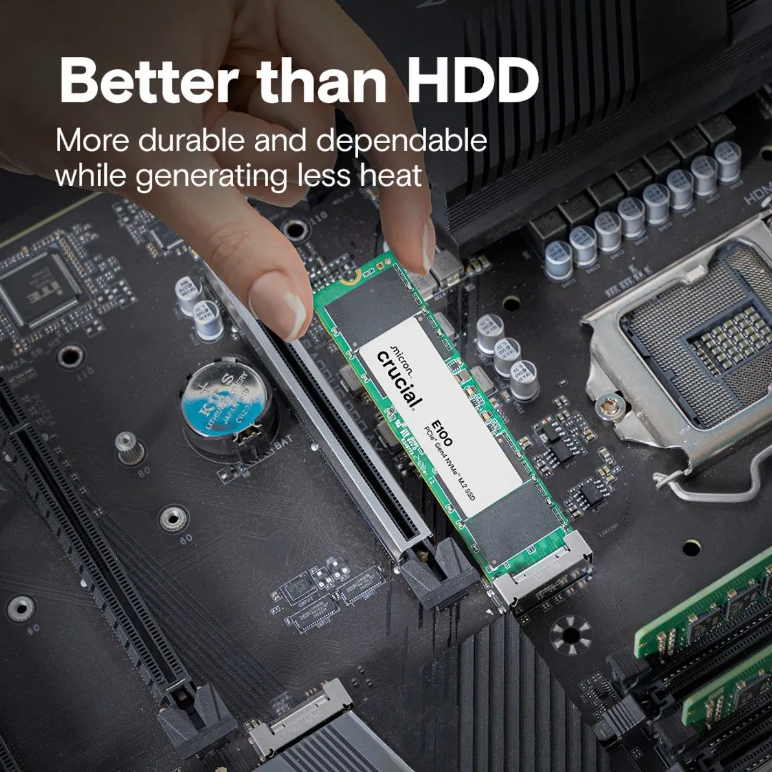 Накопичувач SSD Crucial E100 480GB NVMe PCIe 4.0 (CT480E100SSD8) — фото 3