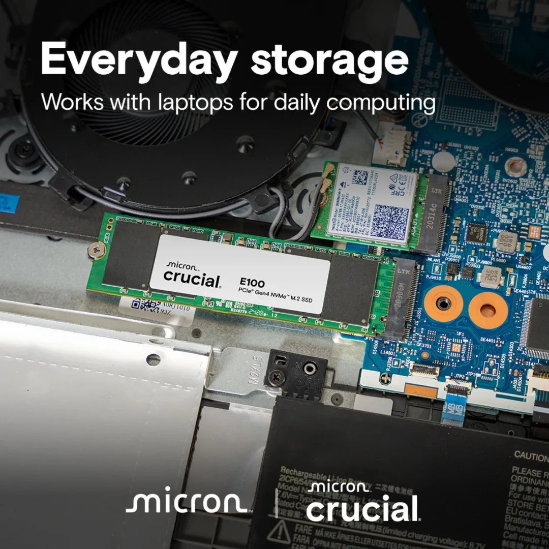 Накопичувач SSD Crucial E100 480GB NVMe PCIe 4.0 (CT480E100SSD8) — фото 4