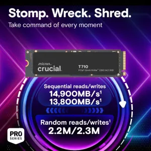 Накопичувач SSD Crucial T710 1TB NVMe PCIe 5.0 (CT1000T710SSD8)