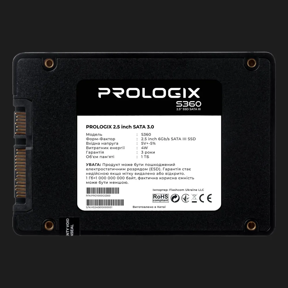 Накопичувач SSD Prologix S360 1TB SATA (PRO1000GS360) — фото 2