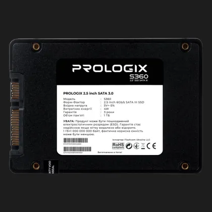 Накопичувач SSD Prologix S360 1TB SATA (PRO1000GS360)