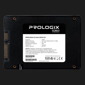 Накопичувач SSD Prologix S360 512GB SATA (PRO512GS360)