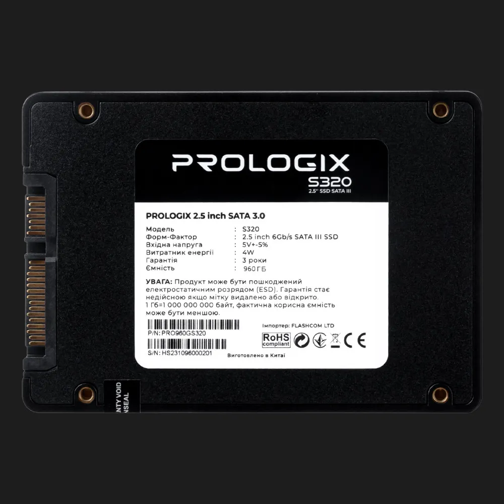 Накопичувач SSD Prologix S320 960GB SATA (PRO960GS320) — фото 2