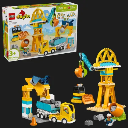 Конструктор LEGO DUPLO Town Строительная площадка и техника 3 в 1 (10476)