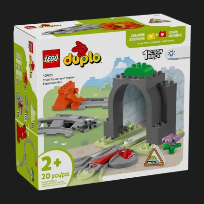 Конструктор LEGO DUPLO Дополнительный набор. Железнодорожный туннель и рельсы (10425)