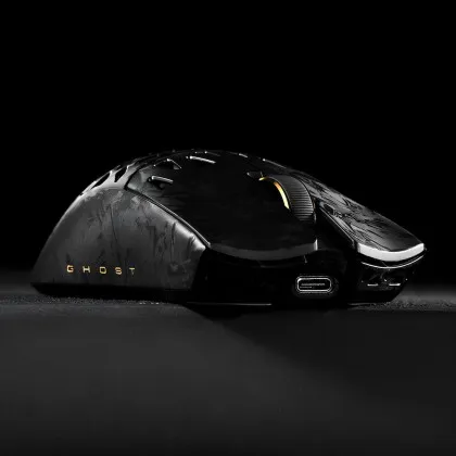 Игровая мышь ATK Blazing Sky GHOST Hollow Carbon Fiber Wireless Gaming Mouse Extreme (Black)