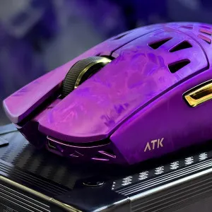 Ігрова миша ATK Blazing Sky GHOST Hollow Carbon Fiber Wireless Gaming Mouse Extreme (Purple) в Бродах