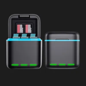 Зарядний пристрій для GoPro Hero 13 Portable Battery Charger 3 Slot Charging Box в Бердичеві