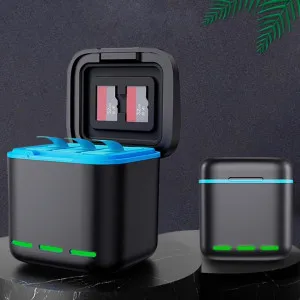 Зарядний пристрій для GoPro Hero 13 Portable Battery Charger 3 Slot Charging Box в Бердичеві