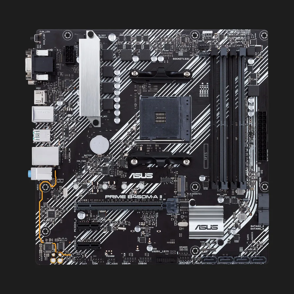 Материнская плата ASUS PRIME B450M-A II (90MB15Z0-M0EAY0)