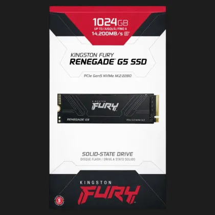 Накопичувач SSD Kingston Fury Renegade G5 1TB NVMe PCIe 5.0 (SFYR2S/1T0)