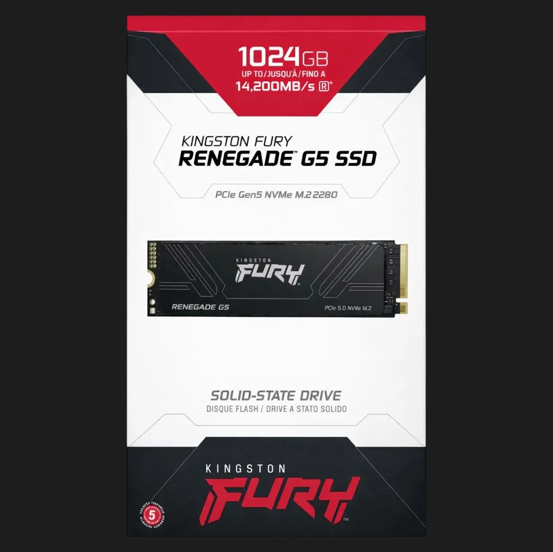 Накопичувач SSD Kingston Fury Renegade G5 1TB NVMe PCIe 5.0 (SFYR2S/1T0)