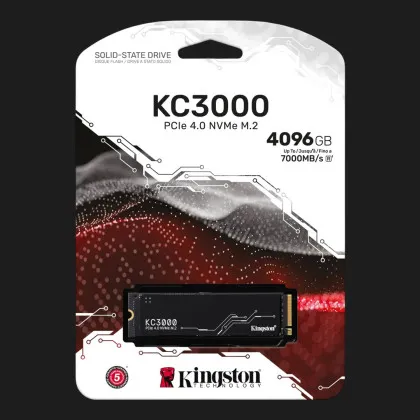 Накопичувач SSD Kingston KC3000 4TB NVMe PCIe 4.0 (SKC3000D/4096G)