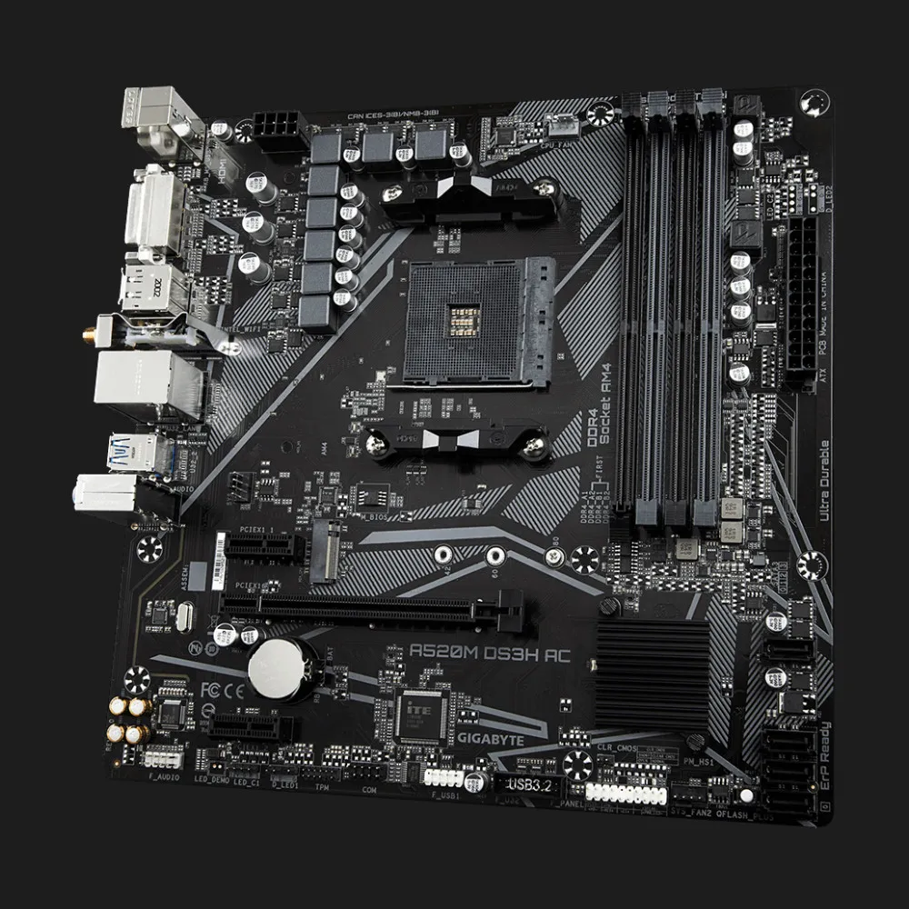 Материнська плата GIGABYTE A520M DS3H AC (A520M_DS3H_AC)