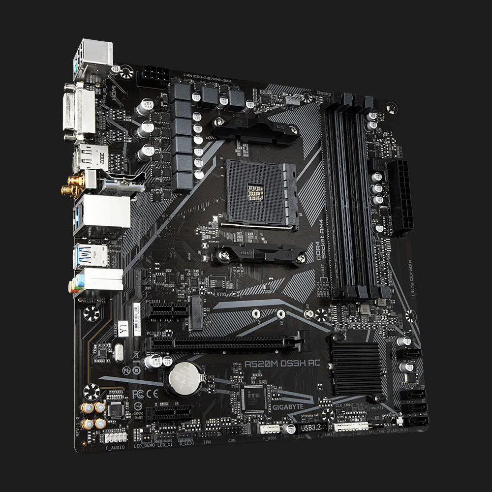 Материнська плата GIGABYTE A520M DS3H AC (A520M_DS3H_AC)