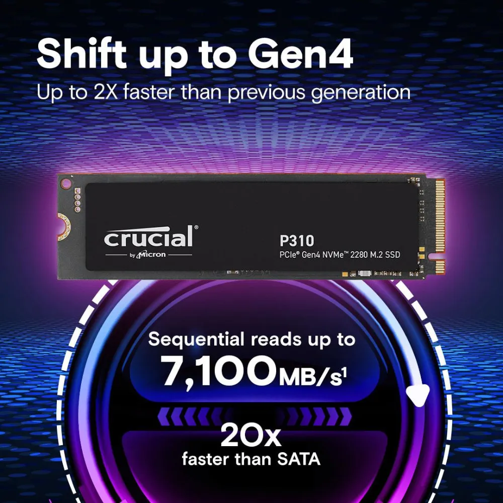 Накопичувач SSD Crucial P310 1TB NVMe PCIe 4.0 (CT1000P310SSD8) — фото 5
