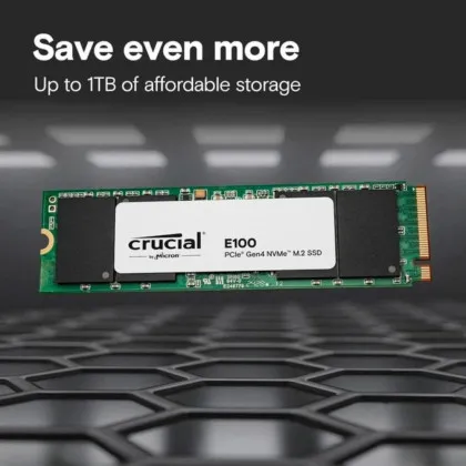 Накопитель SSD Crucial E100 1TB NVMe PCIe 4.0 (CT1000E100SSD8)