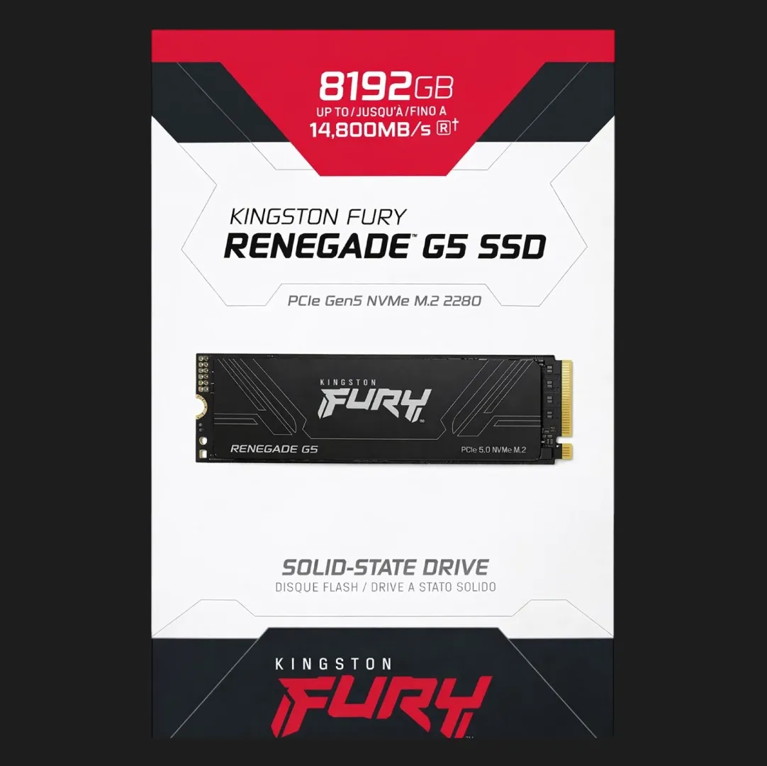 Накопичувач SSD Kingston Fury Renegade 8TB NVMe PCIe 5.0 (SFYR2D/8T1)