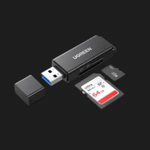Кардридер UGREEN CM104 USB 3.0 to TF + SD Dual Card Reader (Black) (40752) в Херсоне