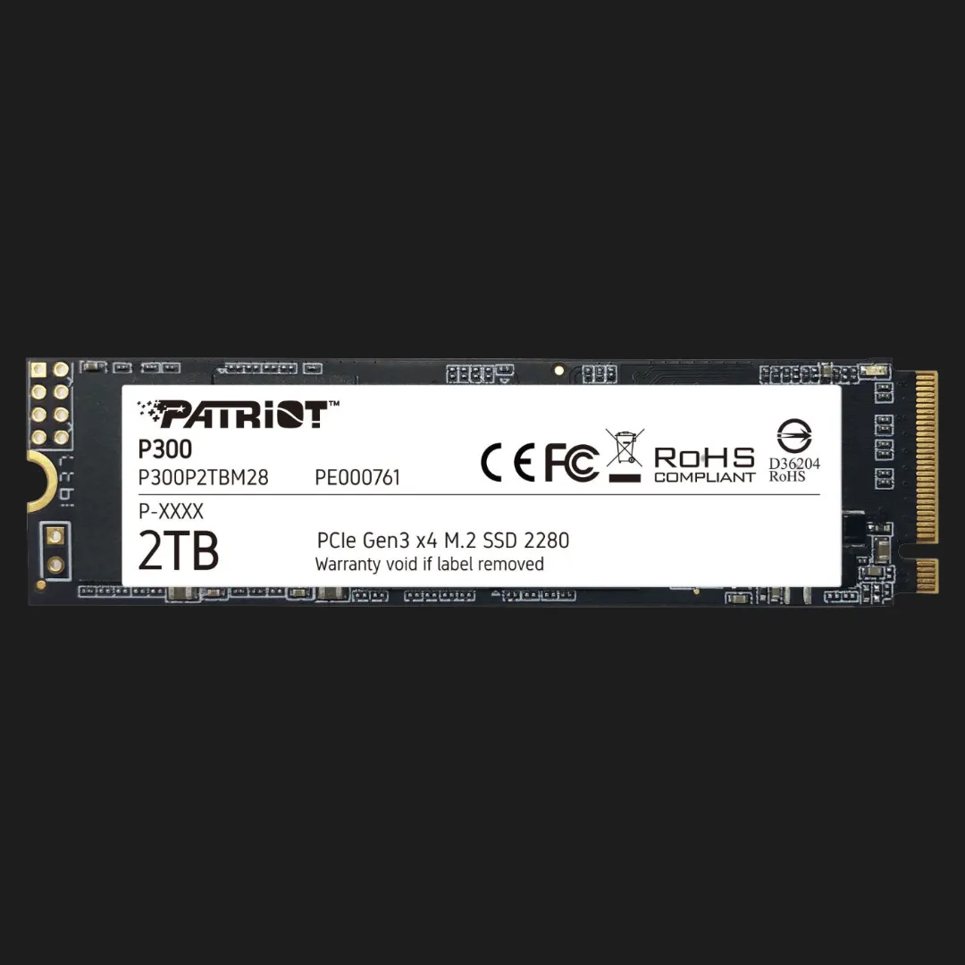 Накопичувач SSD Patriot P300 2TB NVMe PCIe 3.0 (P300P2TBM28)