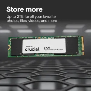 Накопичувач SSD Crucial E100 2TB NVMe PCIe 4.0 (CT2000E100SSD8)