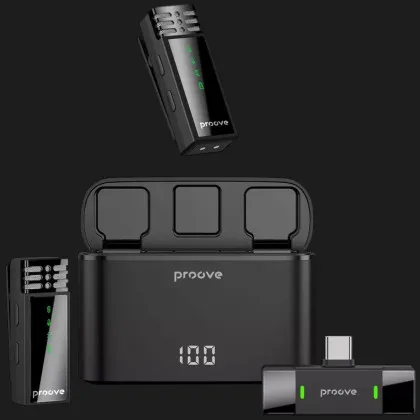 Беспроводной петличный микрофон Proove Record Type-C + Lightning