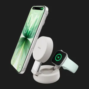 Безпровідна зарядка Belkin 2в1 Convertible Magnetic Charging 25Вт Dock (Sand) в Хмельницькому
