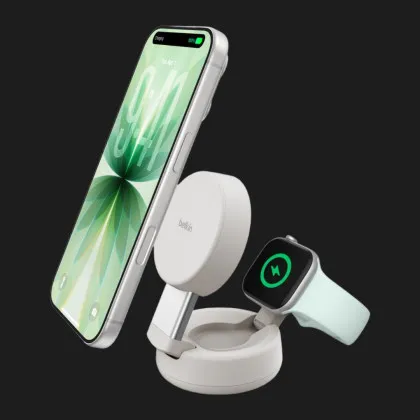 Беспроводная зарядка Belkin 2в1 Convertible Magnetic Charging 25Вт Dock (Sand) во Львове