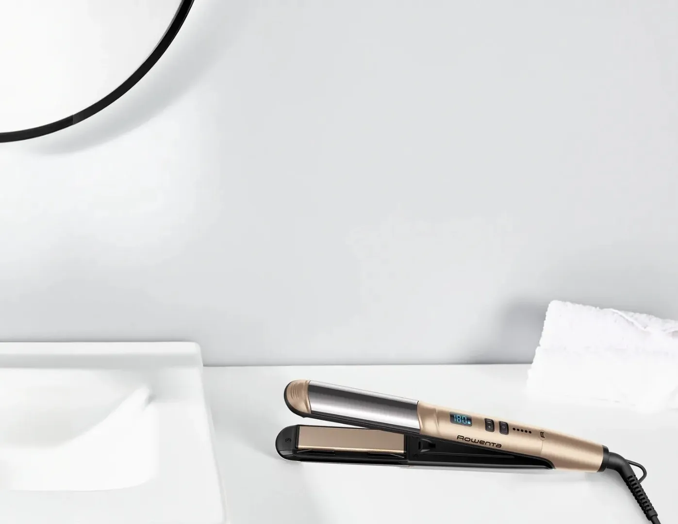 Выпрямитель Rowenta Glam & Shine 2в1 (Gold) (SF4641F0)