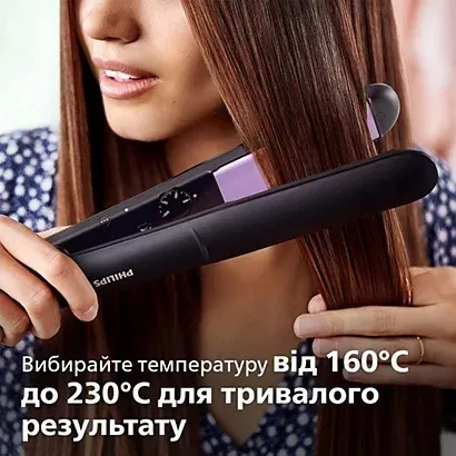 Випрямляч для волосся Philips Series 3000 (Black/Purple)