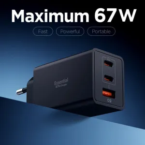 Блок питания Spigen Essential 67W Wall Charger EE673EU (Black) в Луцке