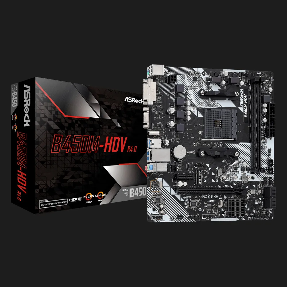 Материнська плата ASRock B450M-HDV R4.0 (B450M-HDV R4.0)