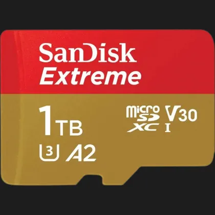 Карта памяти SanDisk Extreme microSDXC 1TB UHS-I U3 V30 + SD adapter в Шептицком