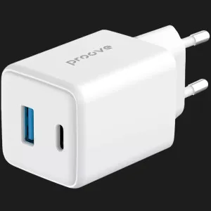 Блок питания Proove Pocket GaN 45W (Type-C + USB) (White) в Луцке