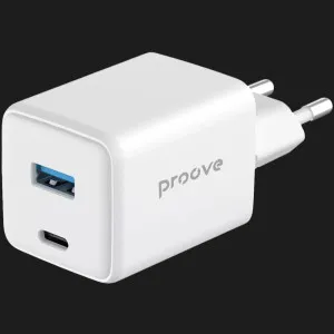 Блок питания Proove Pocket GaN 45W (Type-C + USB) (White) в Луцке