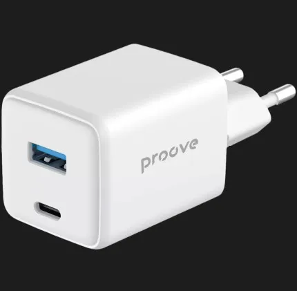 Блок живлення Proove Pocket GaN 45W (Type-C + USB) (White)