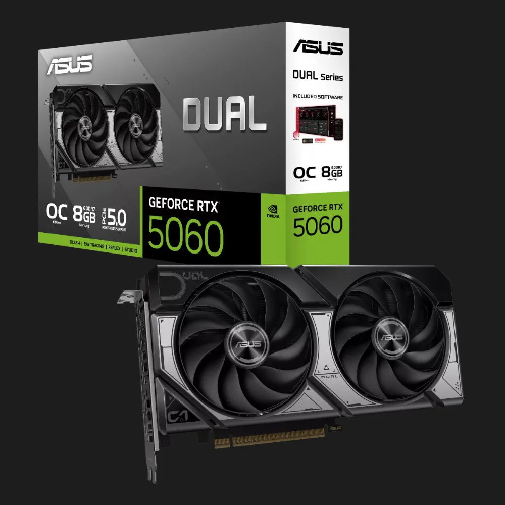 Відеокарта ASUS GeForce RTX 5060 Dual OC 8GB (DUAL-RTX5060-O8G)