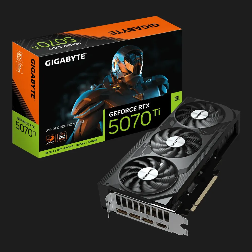 Відеокарта GIGABYTE GeForce RTX 5070 Ti WINDFORCE OC 16GB (GV-N507TWF3OCV2-16GD) — фото 5